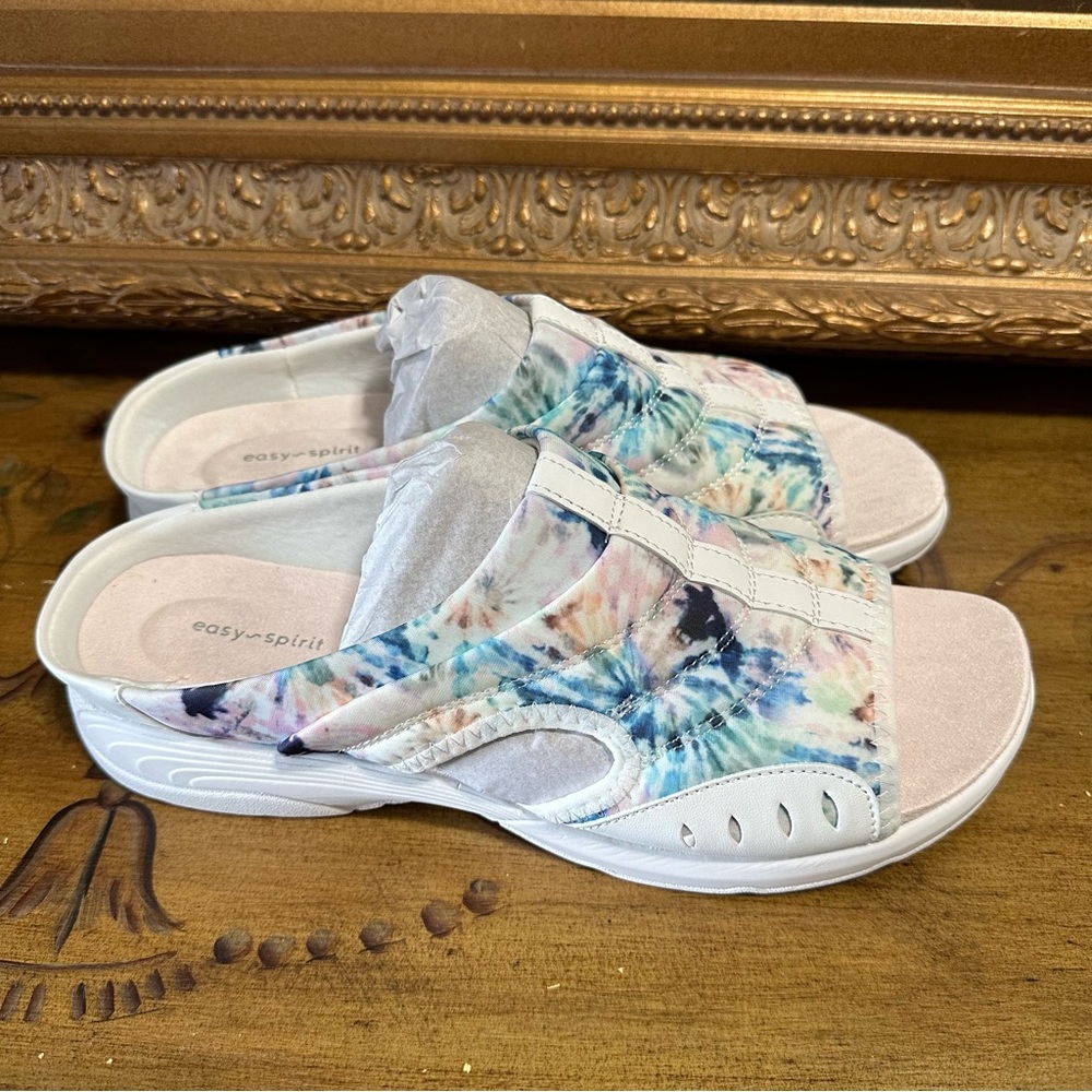 Easy Spirit Womens Traciee Memory Foam Slip On Wedge Sandals Shoes White 11 M